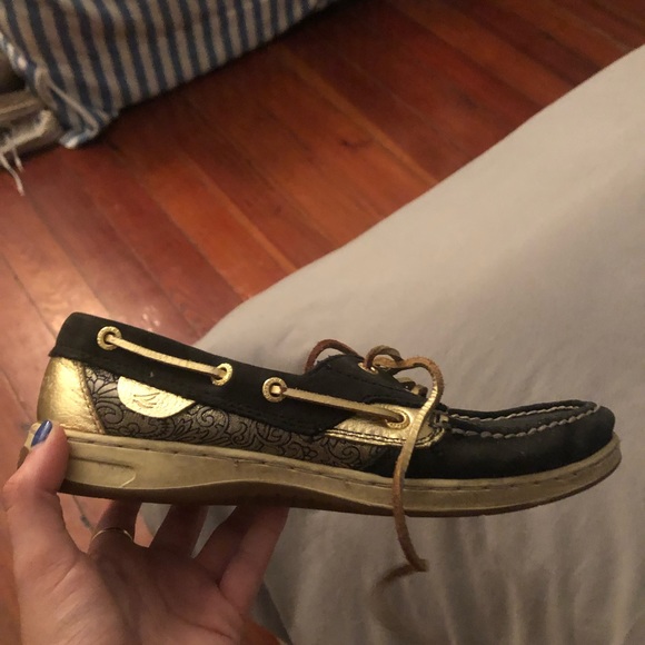 Navy/Gold Sperry’s - Picture 1 of 4
